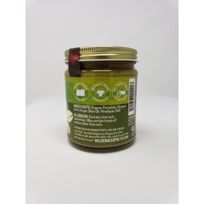 Wilderness Poets, Organic Raw Pistachio Butter, 8 oz Condiments