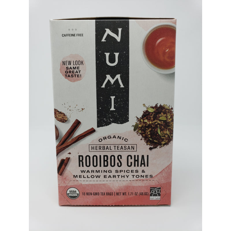 Numi Organic Spiced Rooibos Chai Tea Bags, 18 count Beverages